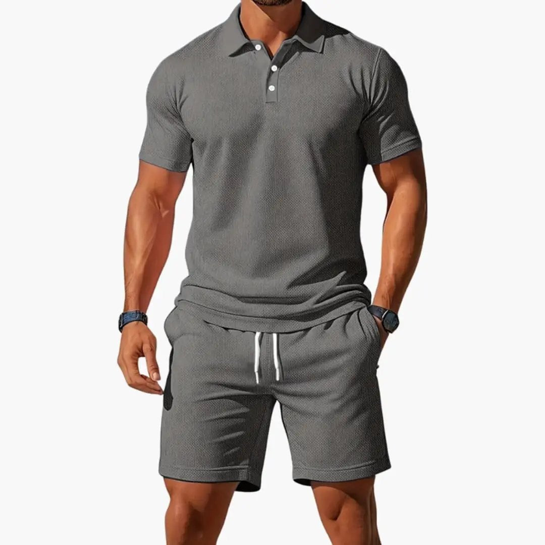 Hayden | Men's Casual Two Piece Polo Short Set