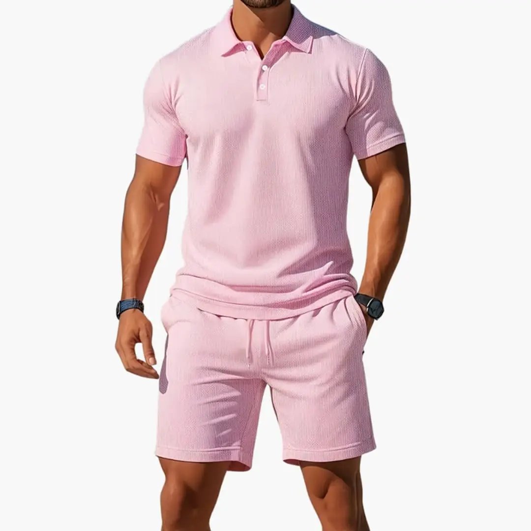 Hayden | Men's Casual Two Piece Polo Short Set