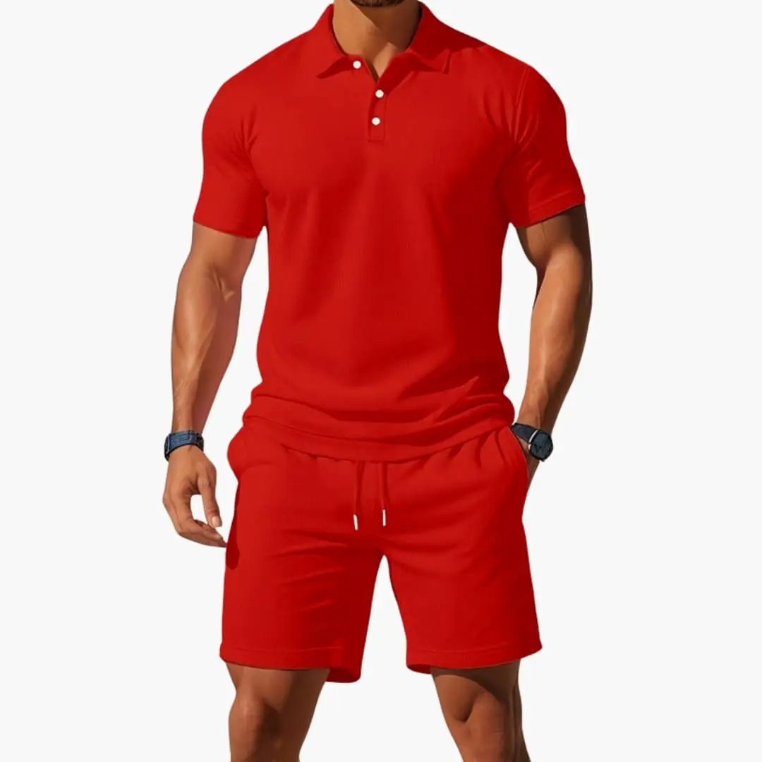 Hayden | Men's Casual Two Piece Polo Short Set