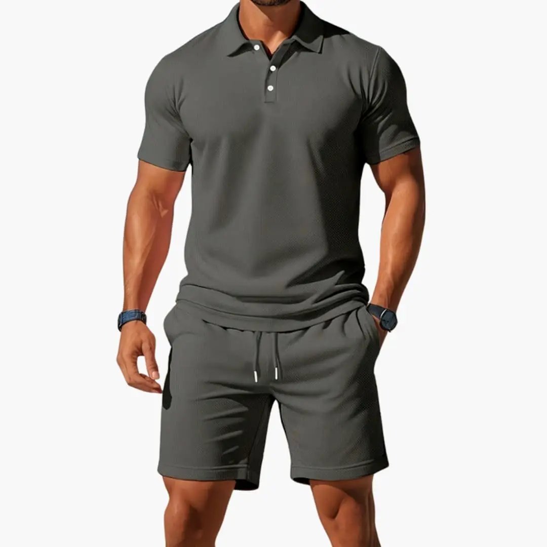 Hayden | Men's Casual Two Piece Polo Short Set