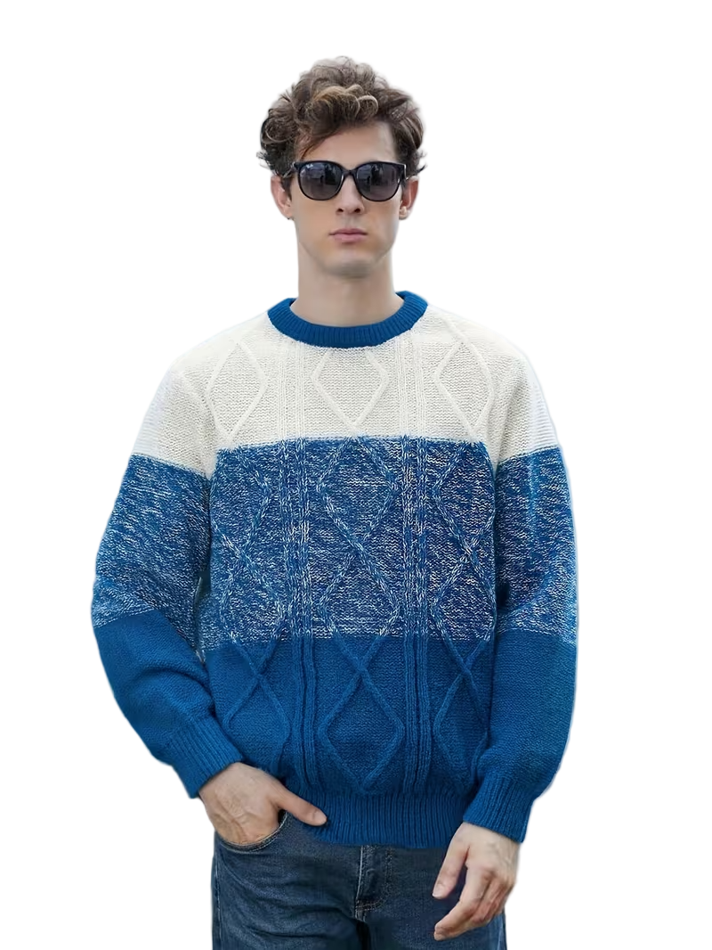 Men's Colorblock Knit Sweater