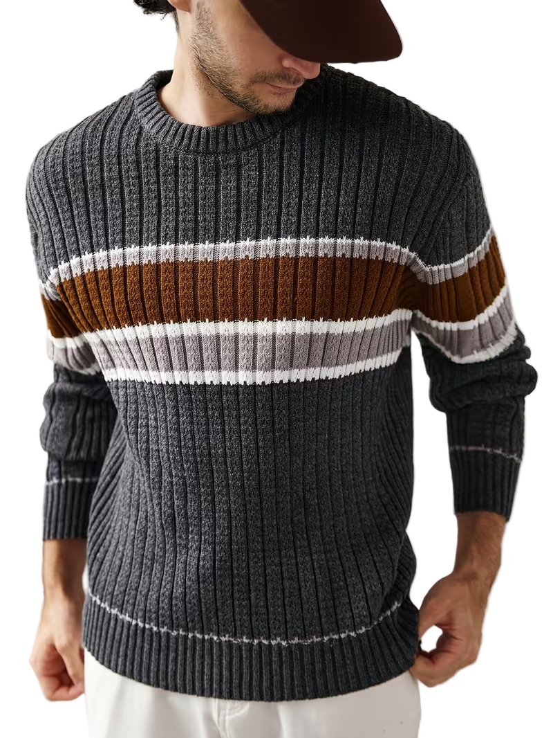 Men's Striped Accent Sweater
