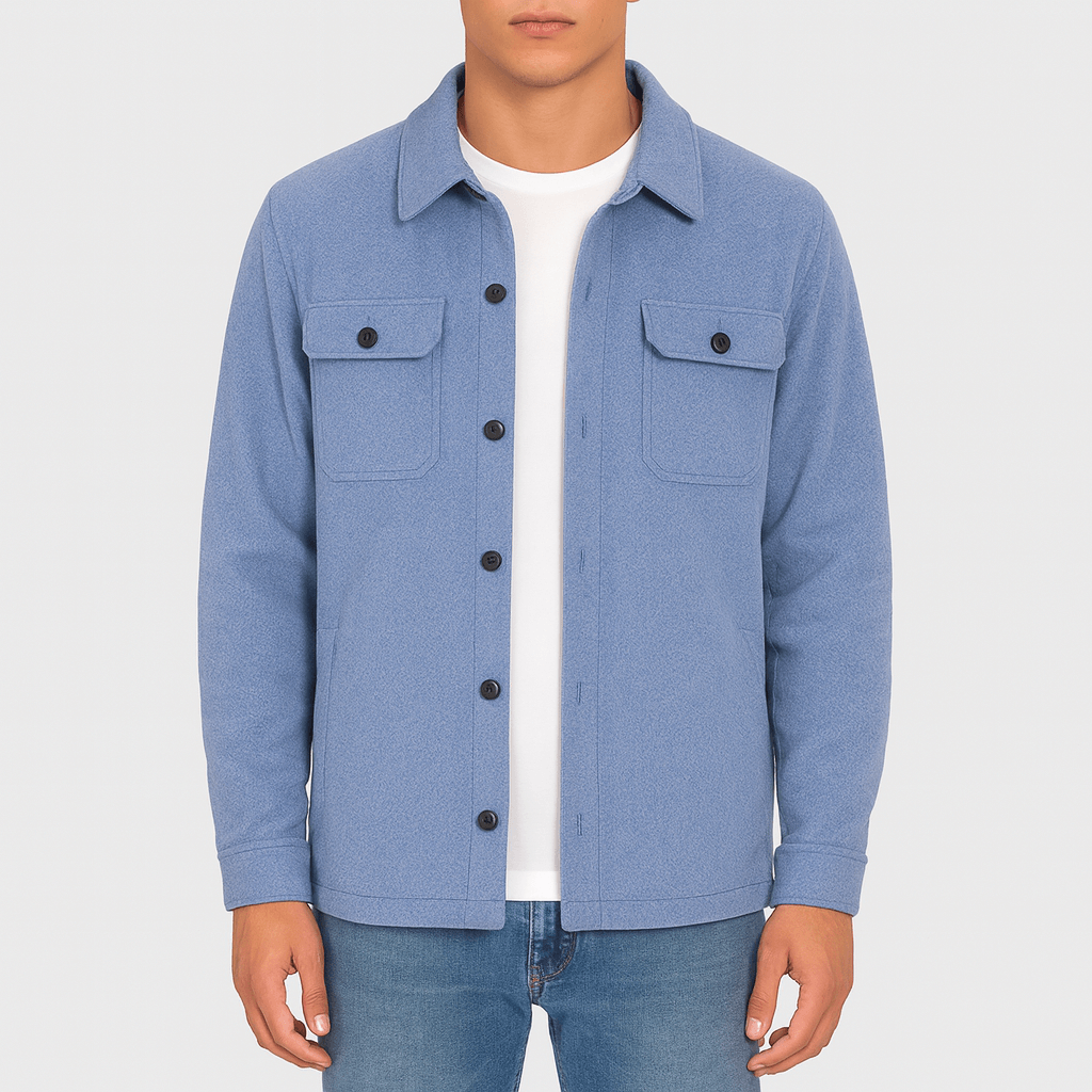 Men's Classic Tailored Jacket - Structured Design with Notched Lapels and Single-Breasted Closure