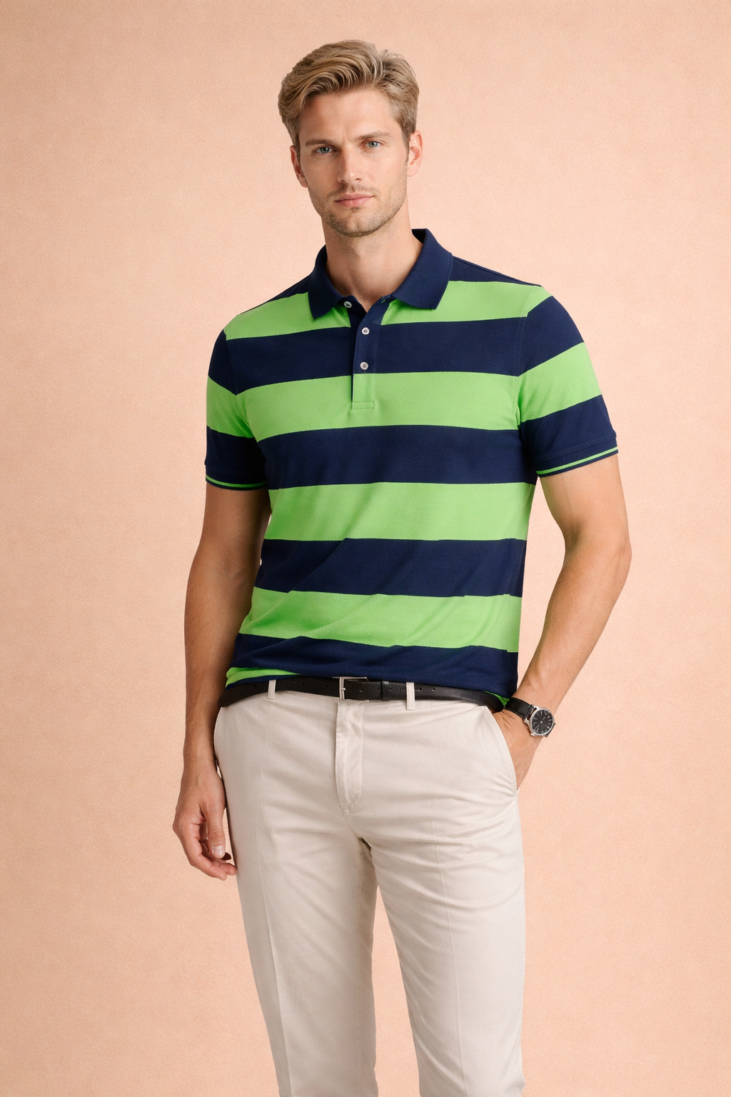 Kieran | Men's Classic Striped Polo Clothing