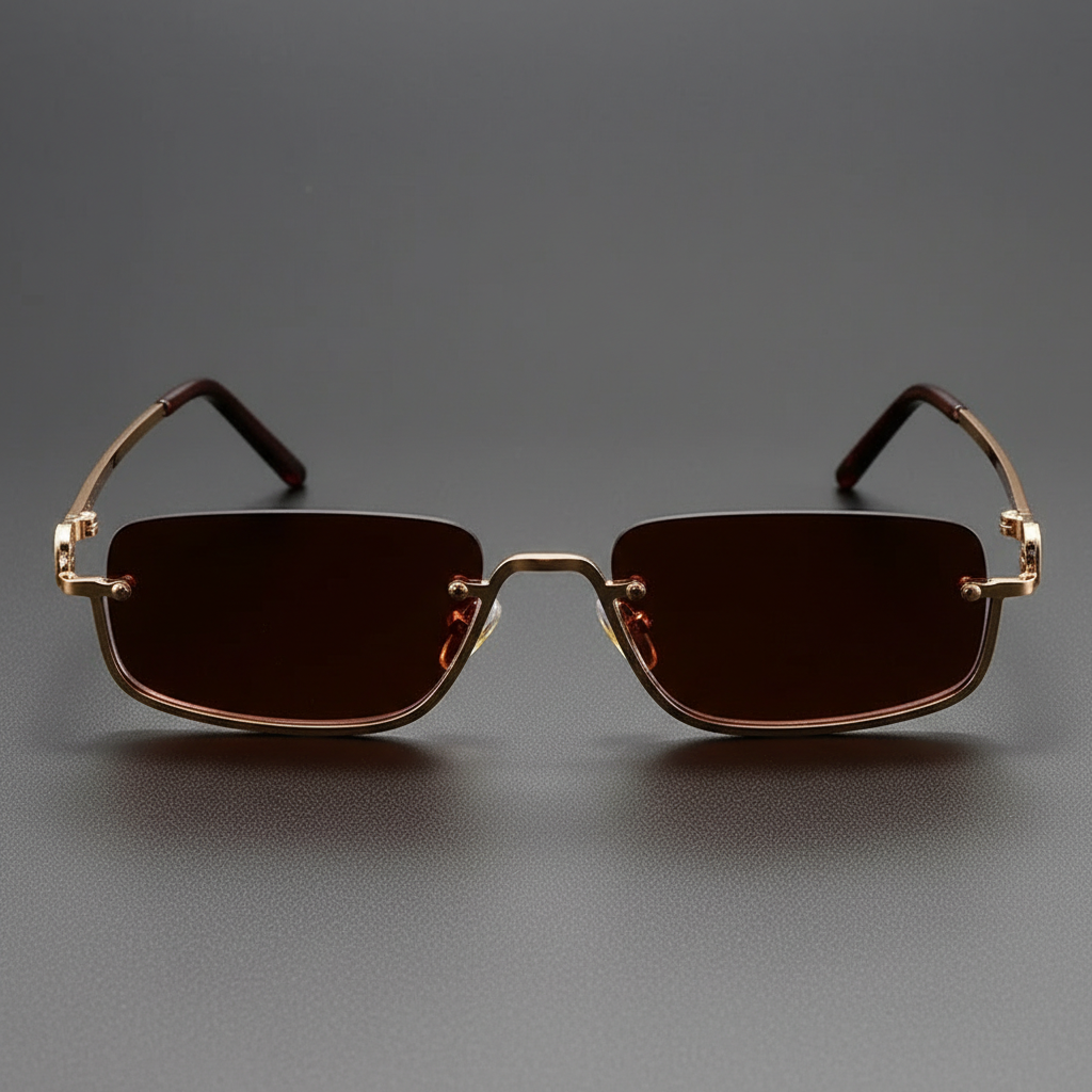 Men's Classic Rectangular Sunglasses with Tortoiseshell Frame and Polarised Lenses