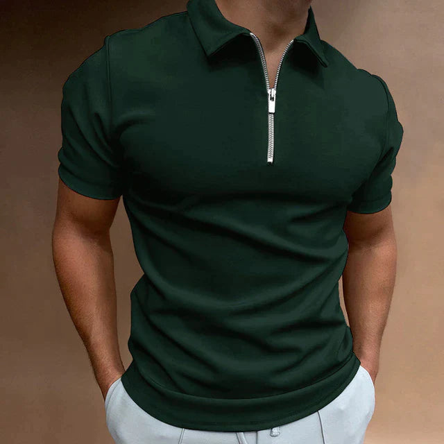 Darius | Men's Classic Quarter Zip Polo
