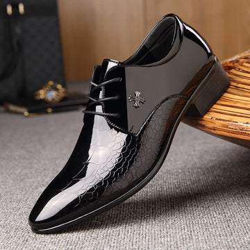 Breck | Men's Patent Leather Oxford Dress Shoes