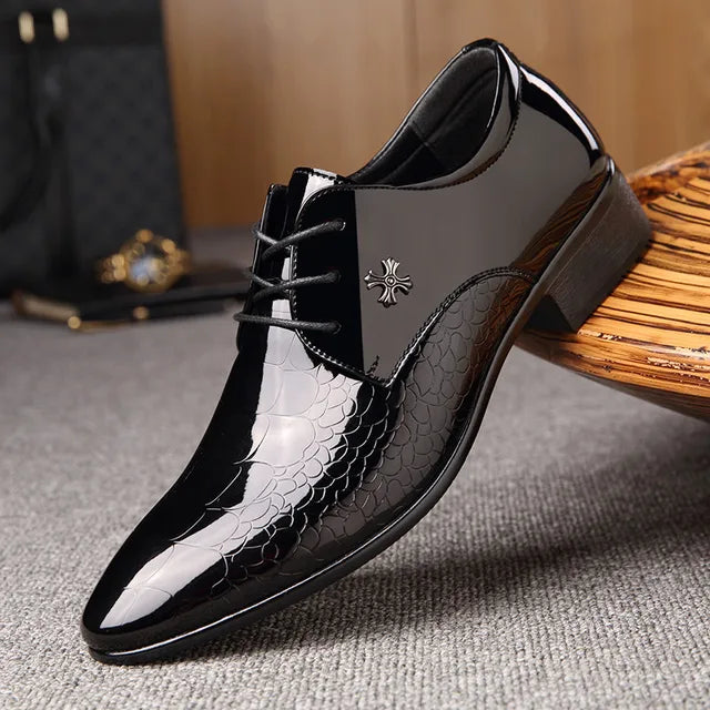 Breck | Men's Patent Leather Oxford Dress Shoes