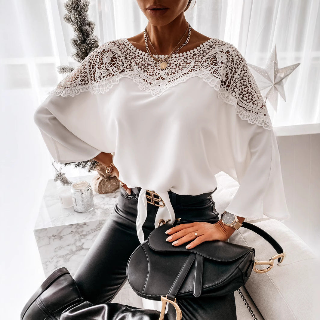 Cordelia | Romantic Lace Yoke Blouse