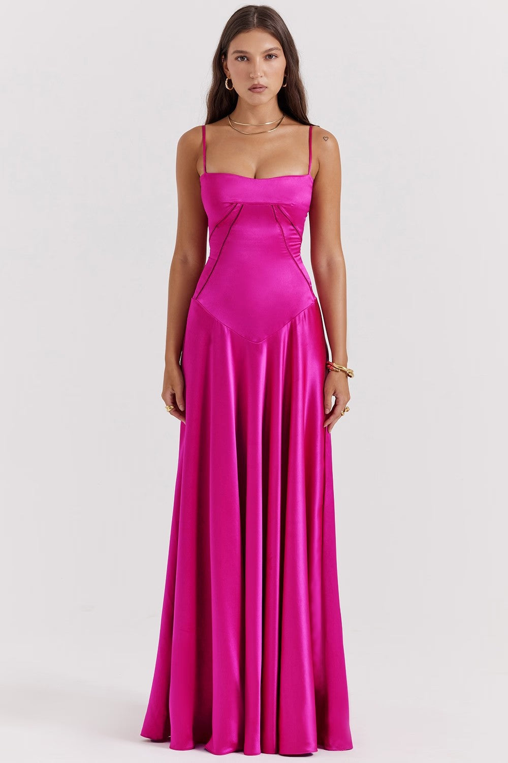 Luna | Elegant Satin Formal Maxi Dress