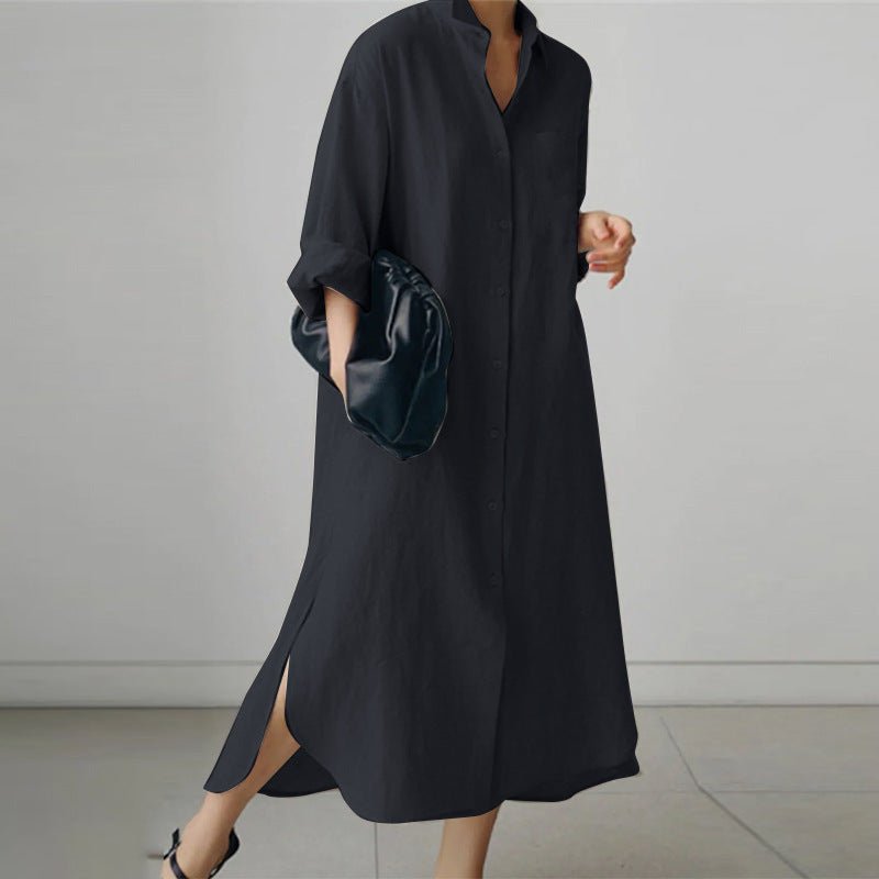 Cressida | Effortless Linen Shirt Maxi Dress