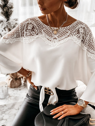 Cordelia | Romantic Lace Yoke Blouse