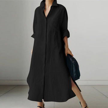 Cressida | Effortless Linen Shirt Maxi Dress