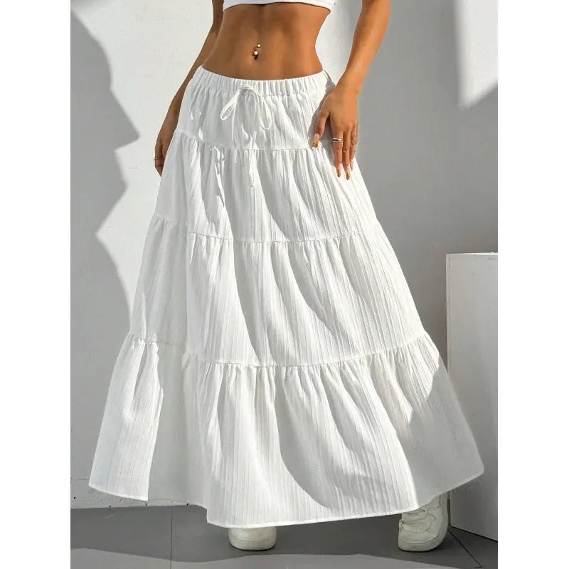 Delphine | Romantic Tiered Ruffle Maxi Skirt