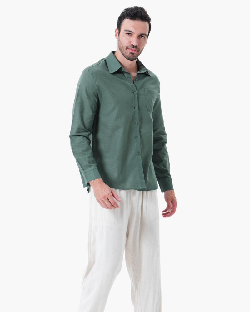 Merrick | Men's Relaxed Linen Long Sleeve Shirt & Trouser Set