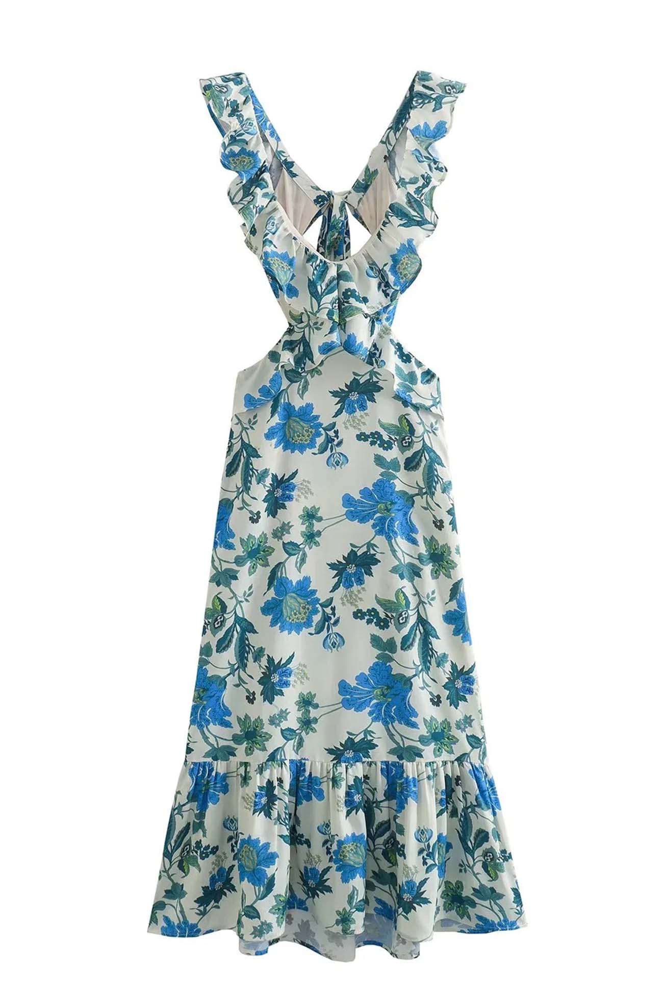 Flora | Romantic Floral Ruffle Maxi Dress