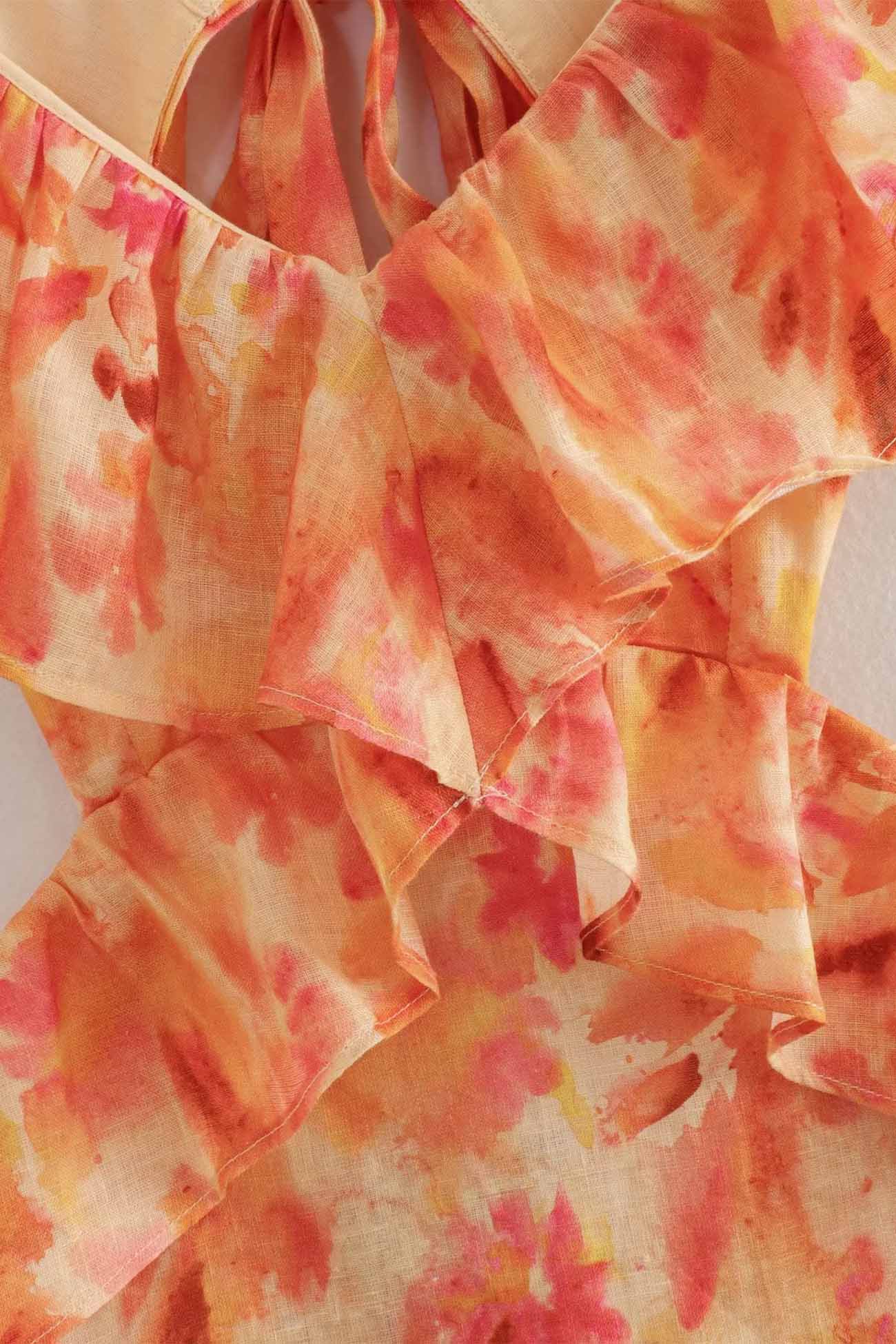 Flora | Romantic Floral Ruffle Maxi Dress