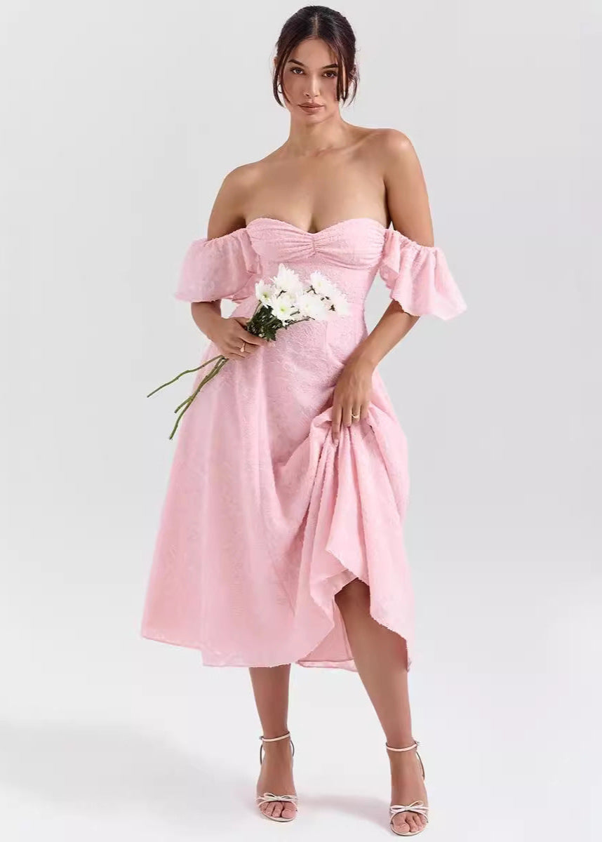Brielle | Romantic Ruffle Sleeve Midi Dress