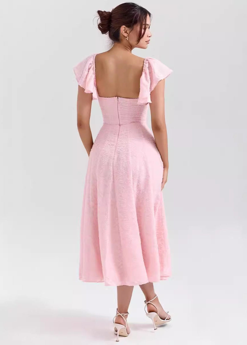 Brielle | Romantic Ruffle Sleeve Midi Dress