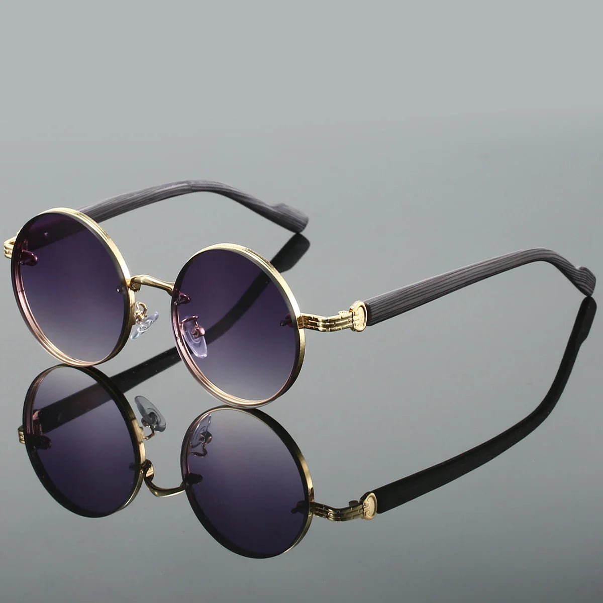 Men's Classic Aviator Sunglasses with Double Bridge and Metal Frame