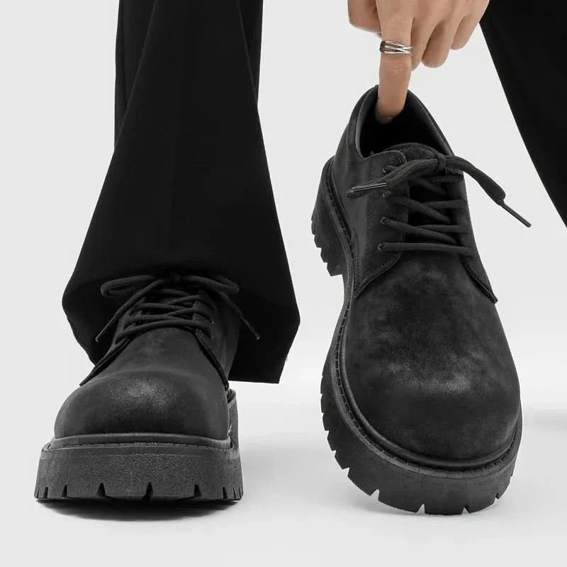 Corben | Men's Suede Derby Flats Platform