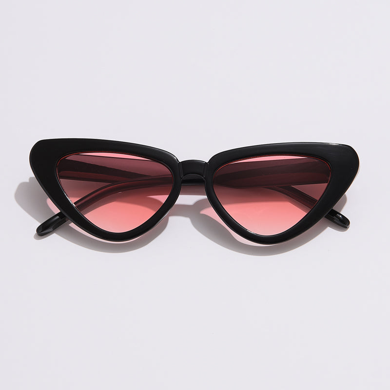 Women’s Cat-Eye Sunglasses with Slim Frames and Gradient Lenses