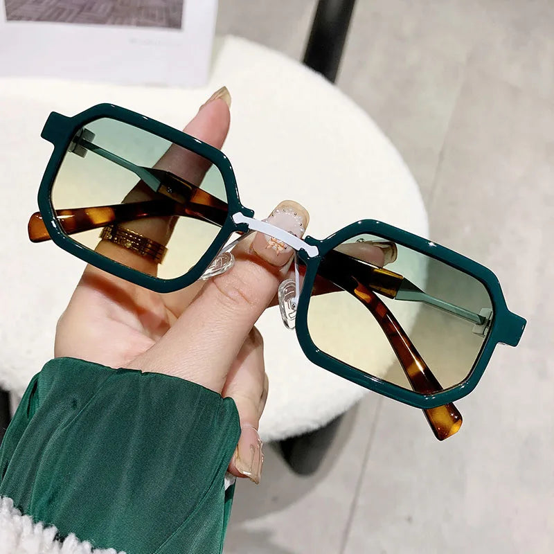Women’s Cat-Eye Sunglasses with Slim Frame and Gradient Lenses