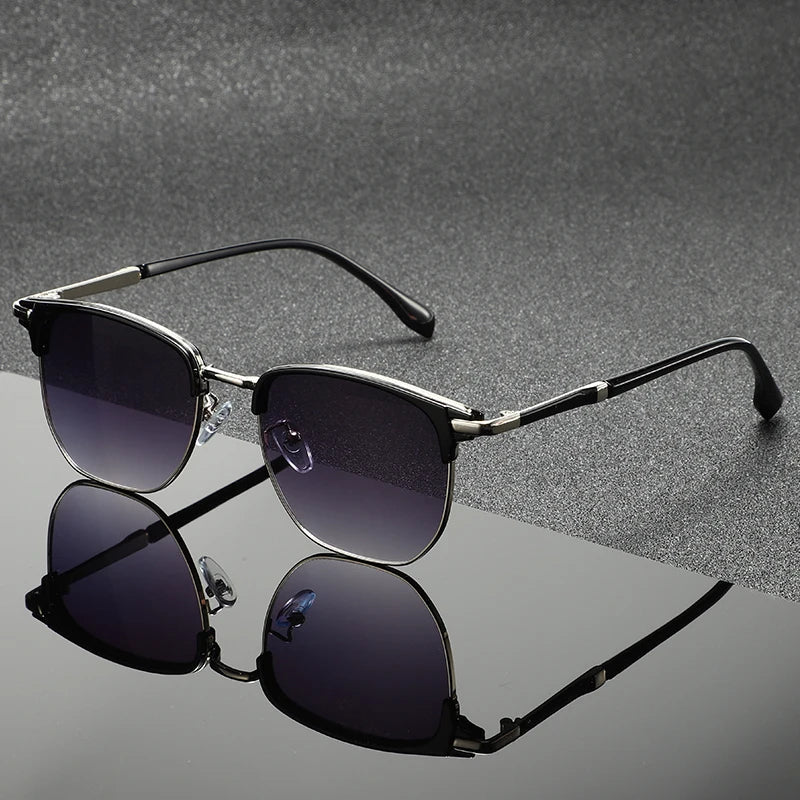 Men's Casual Club Shades - Classic Round Frame with Slim Temples