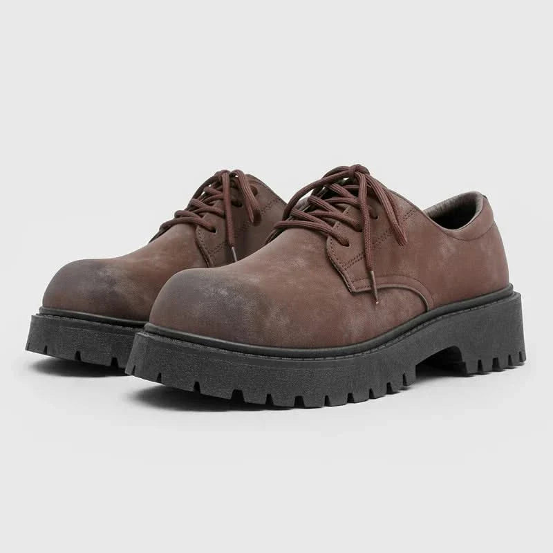 Corben | Men's Suede Derby Flats Platform