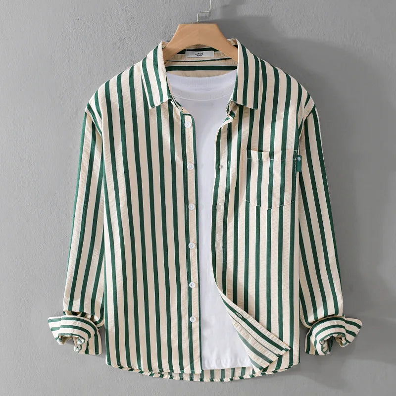 Thaddeus | Men's Classic Striped Button Down Shirt