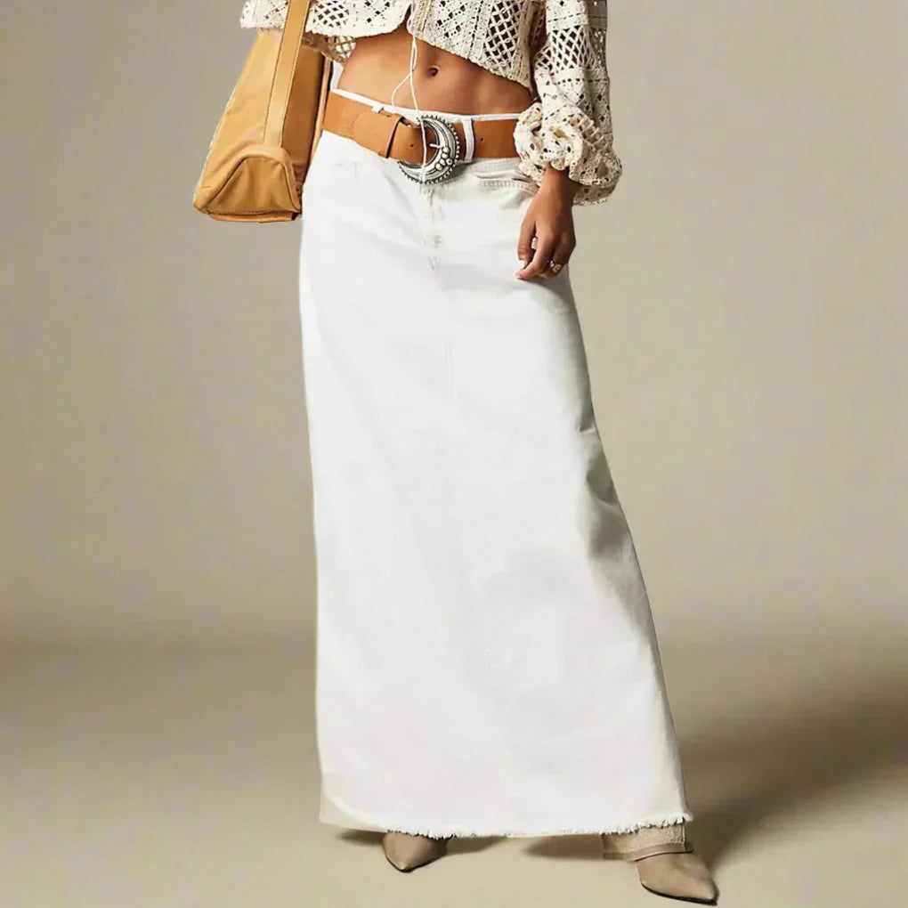 Cordelia | Casual Denim Maxi Skirt