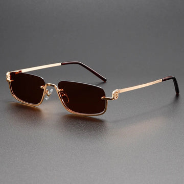 Men's Classic Rectangular Sunglasses with Tortoiseshell Frame and Polarised Lenses