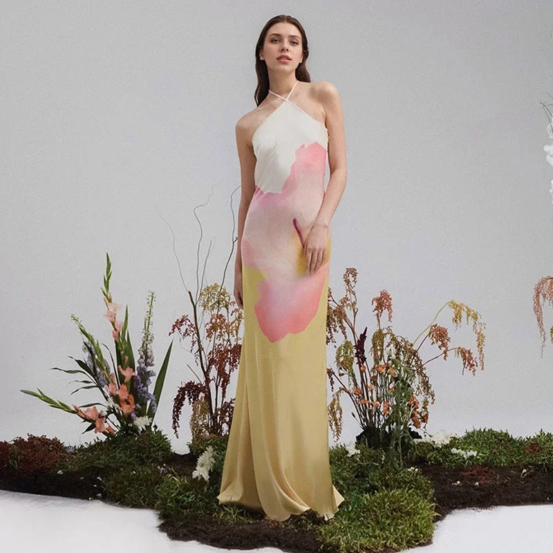 Sienna | Romantic Floral One Shoulder Maxi Dress