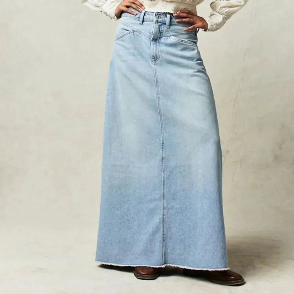 Cordelia | Casual Denim Maxi Skirt