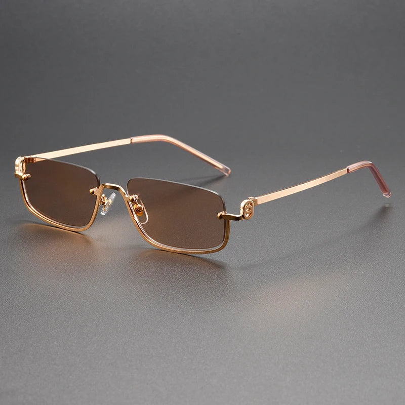 Men's Classic Rectangular Sunglasses with Tortoiseshell Frame and Polarised Lenses