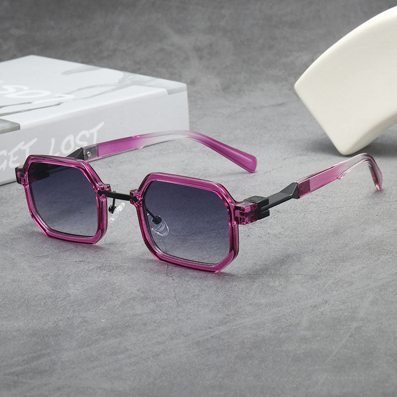 Women’s Cat-Eye Sunglasses with Slim Frame and Gradient Lenses