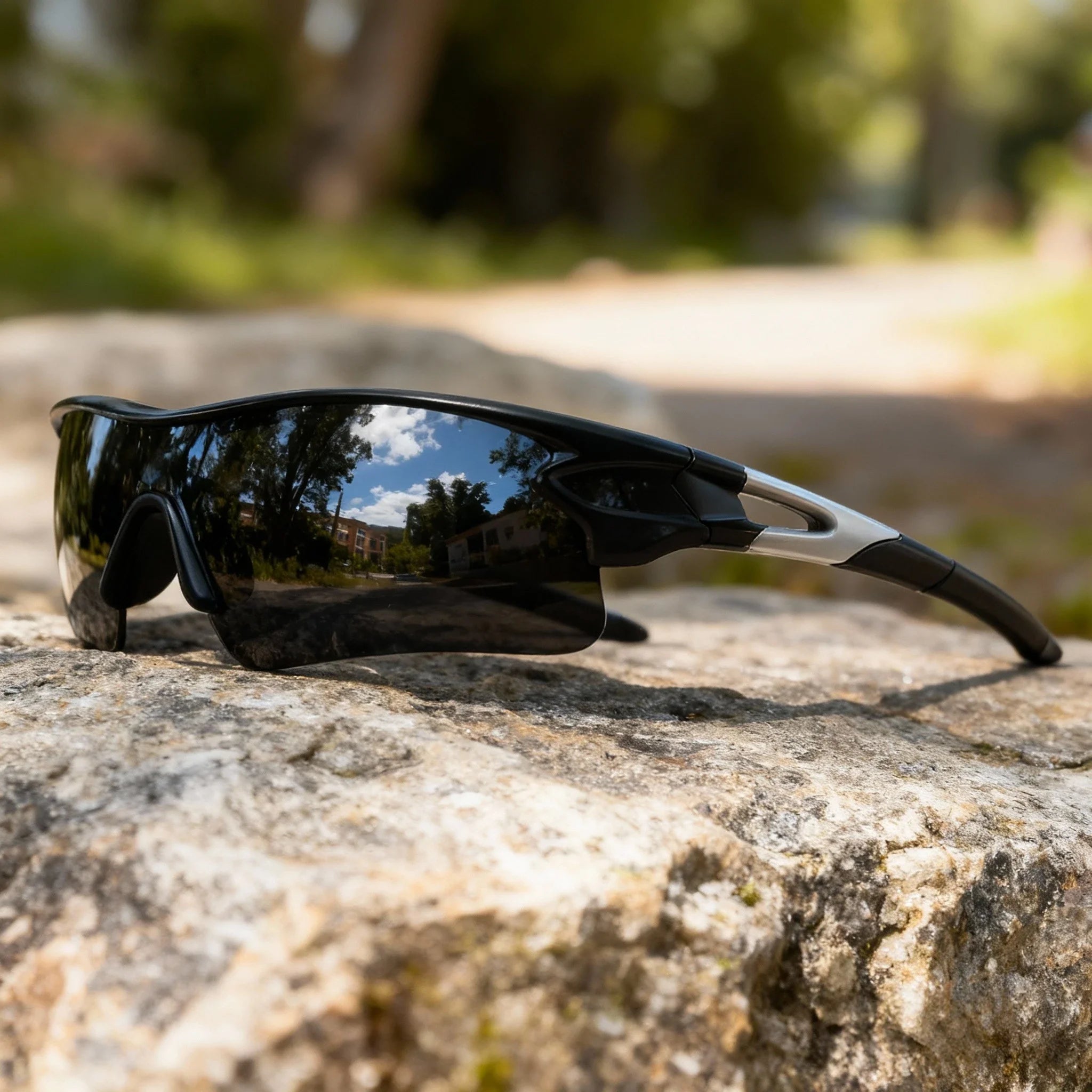 Men's Sport Sunglasses - Lightweight Frame with Wraparound Design and UV Protection