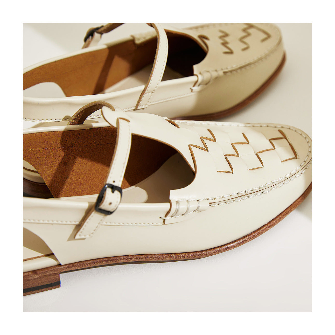 Celeste | Elegant Woven Leather Slingback