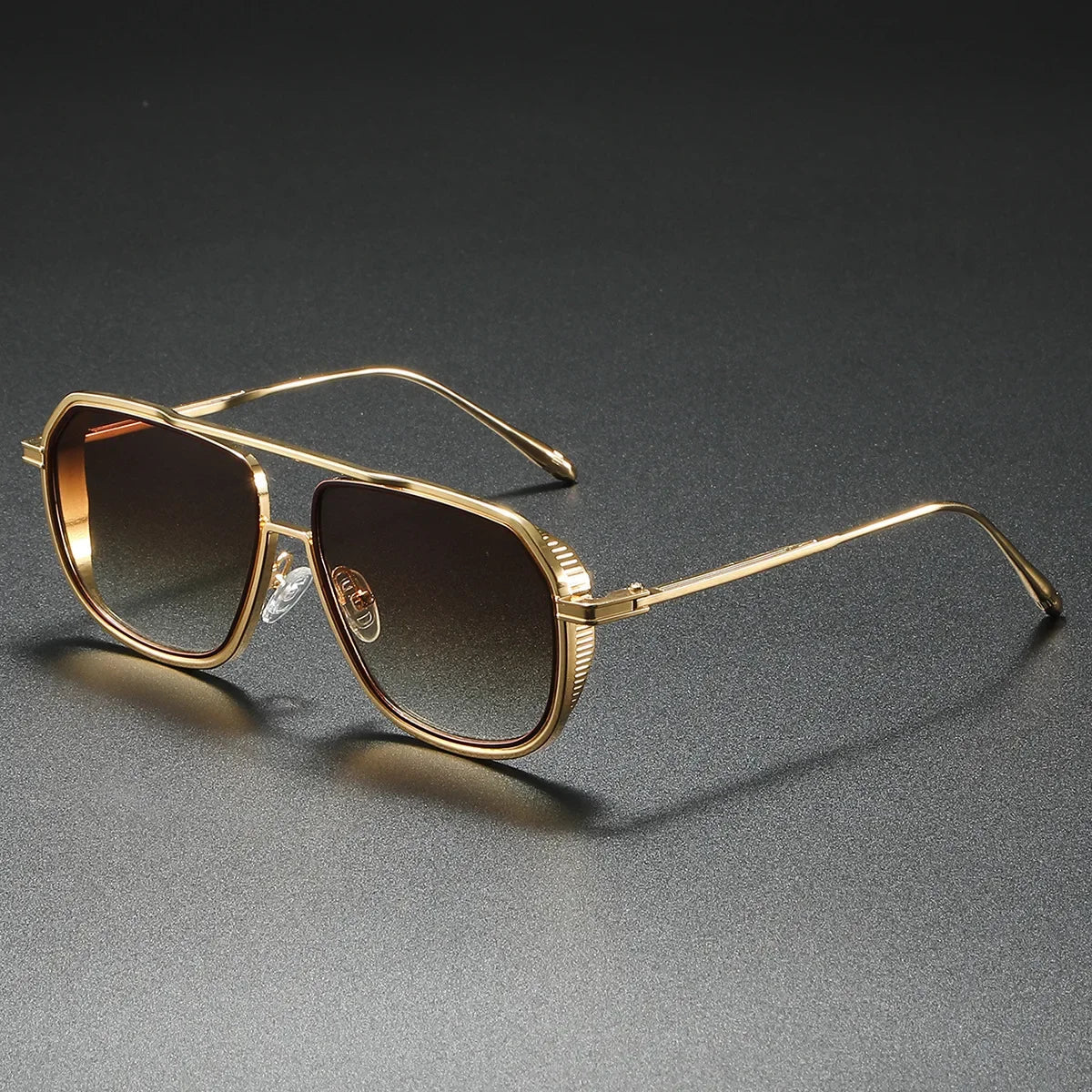 Men’s Classic Sora Aviator Sunglasses – Metal Frame with Double Bridge Design