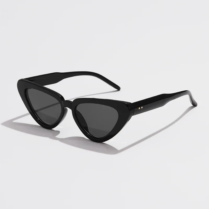 Women’s Cat-Eye Sunglasses with Slim Frames and Gradient Lenses