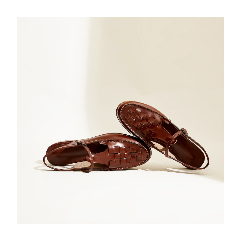 Celeste | Elegant Woven Leather Slingback