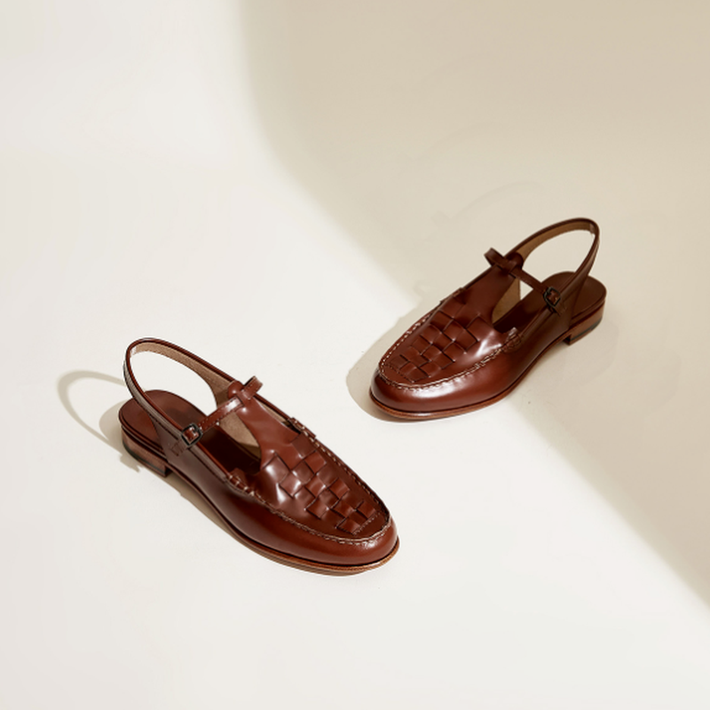 Celeste | Elegant Woven Leather Slingback