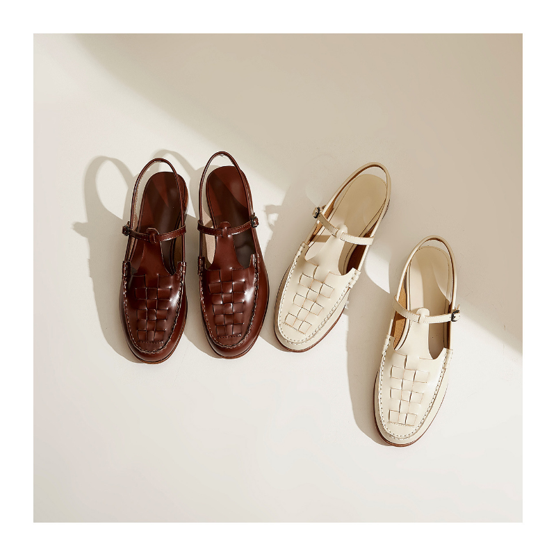 Celeste | Elegant Woven Leather Slingback