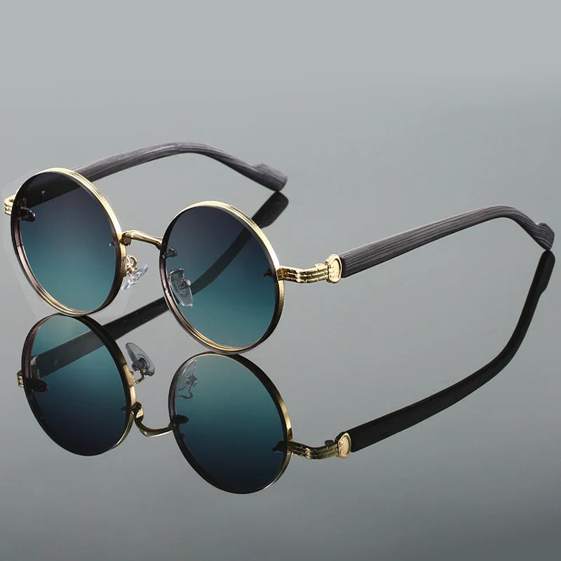 Men's Classic Aviator Sunglasses with Double Bridge and Metal Frame