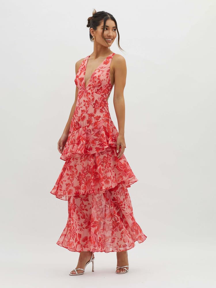 Daisy | Romantic Floral Tiered Maxi Dress