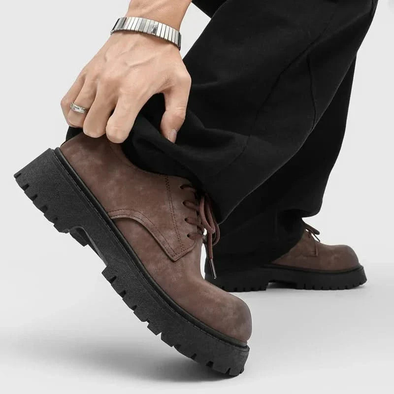 Corben | Men's Suede Derby Flats Platform