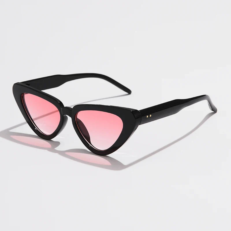 Women’s Cat-Eye Sunglasses with Slim Frames and Gradient Lenses