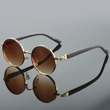 Men's Classic Aviator Sunglasses with Double Bridge and Metal Frame