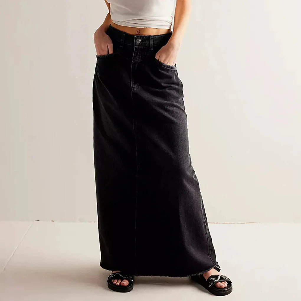 Cordelia | Casual Denim Maxi Skirt
