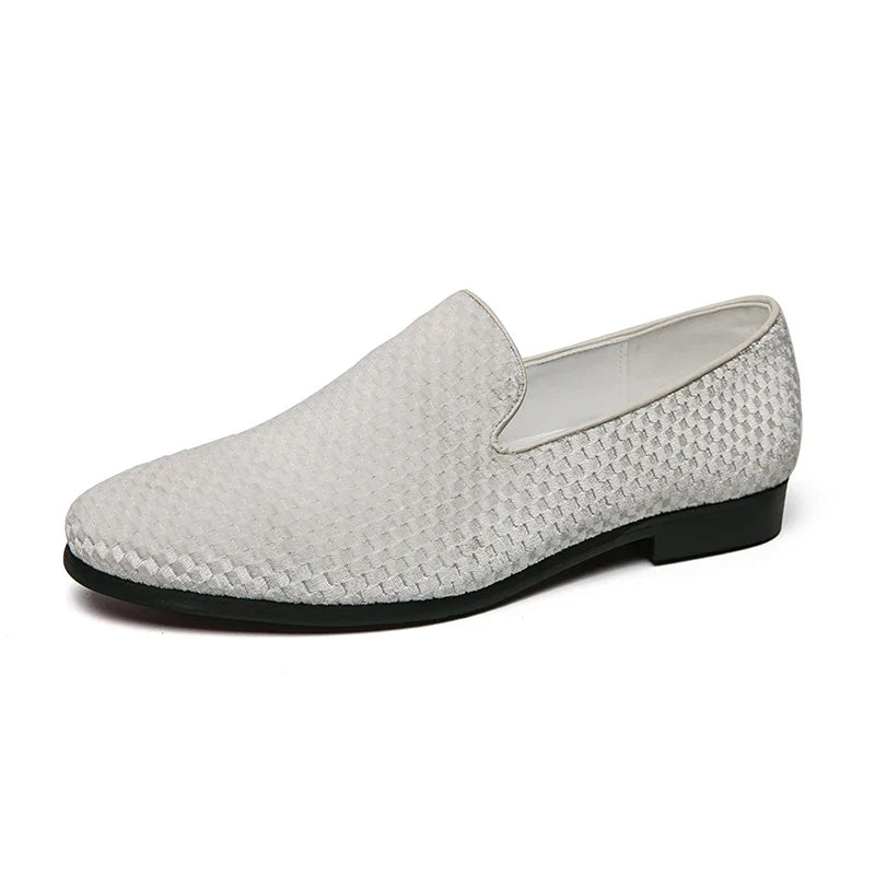 Men's Elegant Suede Loafers with Classic Slip-On Design and Stitched Detailing